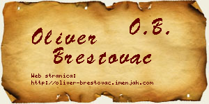 Oliver Brestovac vizit kartica